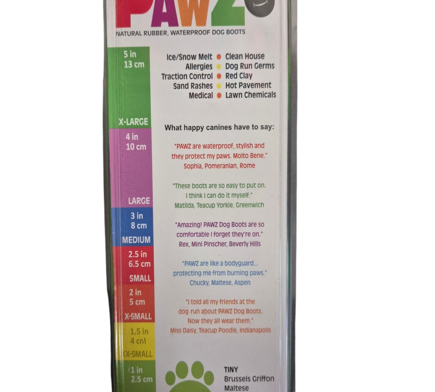 Paws Tiny Rubber Dog Boots