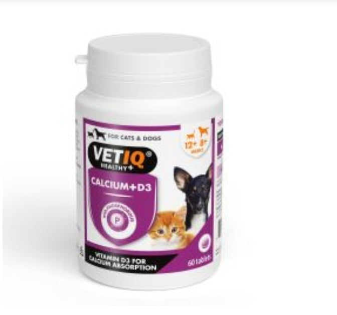 VETIQ Calcium + D3 Supplement 60 Tablets